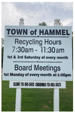 Town of Hammel Recycling Hours and Board Meetings